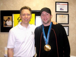 Dr. Van Biezen and Olympic Gold Medalist Brenden Morrow Dr. Van Biezen and Olympic Gold Medalist Brenden Morrow
